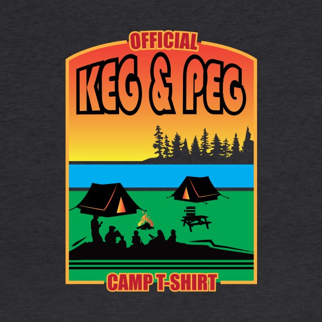 Keg & Peg Camping T Shirt by EpixDesign